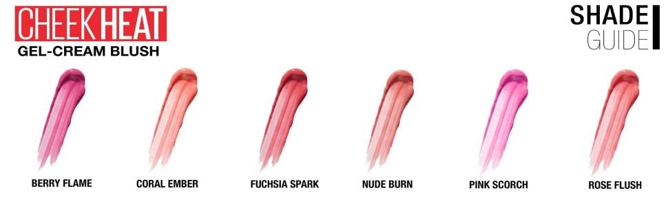 Fuchsia at Cheek Online Buy My Beauty Spot Maybelline Heat Spark Blush