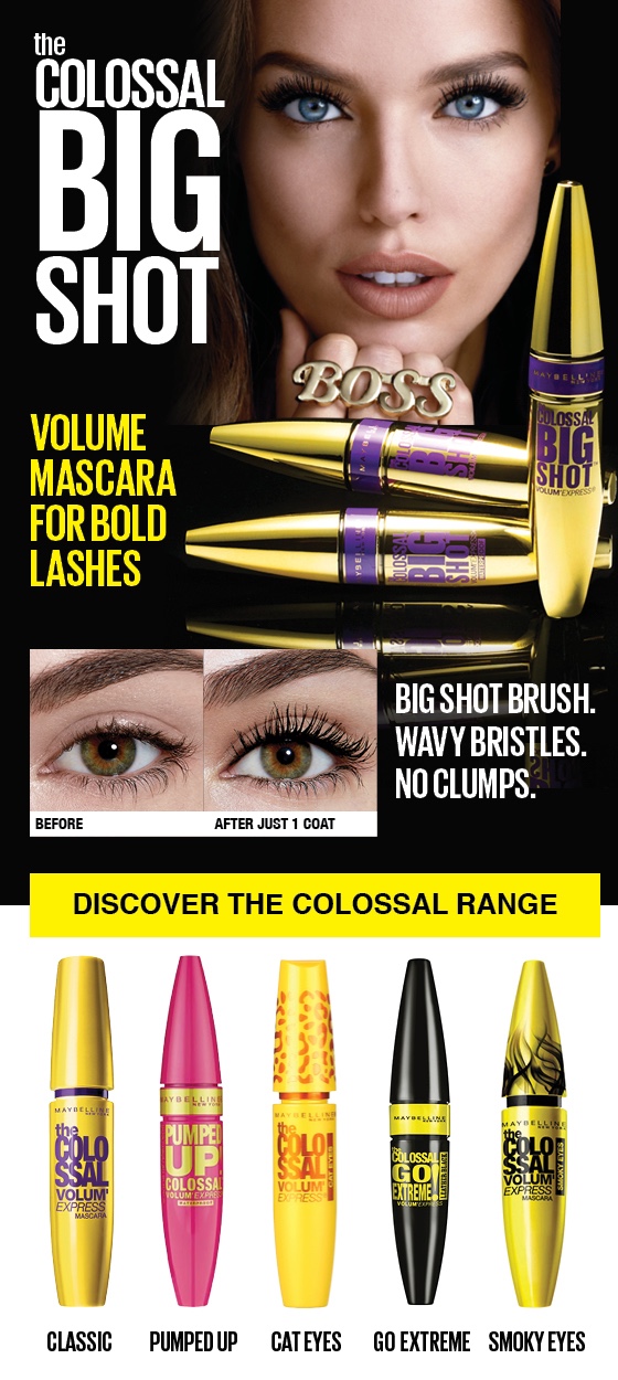 Maybelline Colossal Volumizing Waterproof Mascara - Glam Black