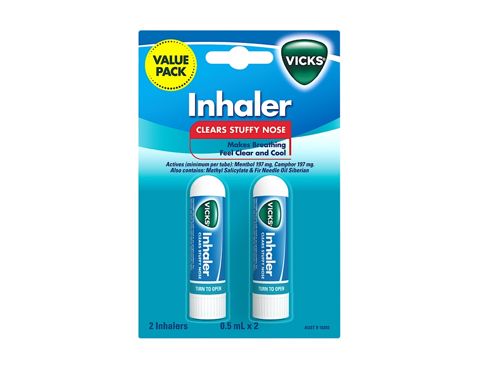 thumbnail image 2 of CVS Health Nasal Decongestant Vapor Inhaler (5 Pack) - Levmetamfetamine 50mg, Allergy Relief, Made In USA 2 of 5